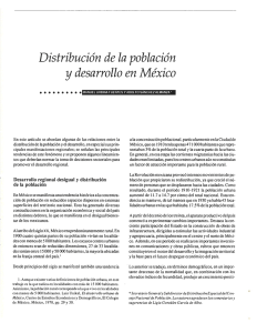 Distribución de la población y desarrollo en México