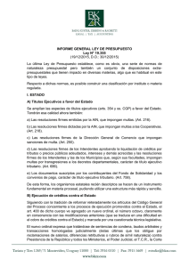 INFORME GENERAL LEY DE PRESUPUESTO Ley N° 19.355 (19