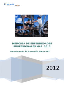 MEMORIA DE ENFERMEDADES PROFESIONALES MAZ 2012