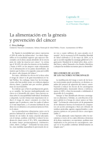 La alimentación en la génesis y prevención del cáncer