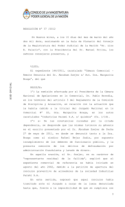 1 USOOF IC IA L RESOLUCIÓN Nº 37 /2012 En Buenos Aires, a los