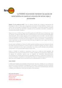 Comunicado de la FESNAD - Agencia Española de Consumo