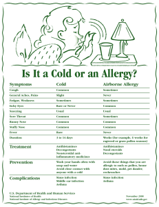 Is It a Cold or an Allergy?