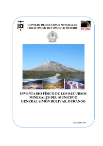 inventario físico de los recursos minerales del municipio general