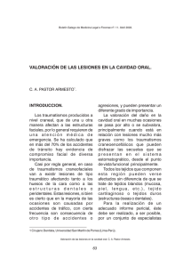 Valoración de las lesiones en la cavidad oral. Pastor ca