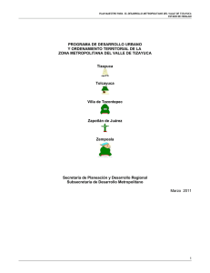 PROGRAMA DE DESARROLLO URBANO Y ORDENAMIENTO