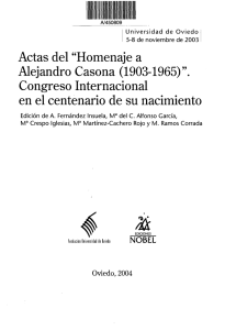 Actas del "Homenaje a Alejandro Casona (1903-1965