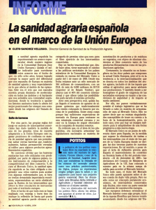 La sanidad agraria española en el marco de la Unión Europea