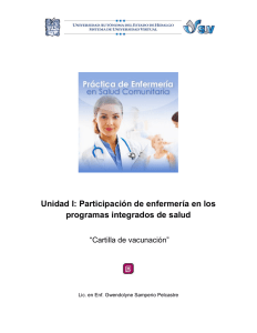 Unidad I: Participación de enfermería en los programas integrados