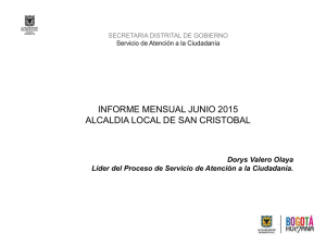 Diapositiva 1 - Alcaldía Local de San Cristóbal