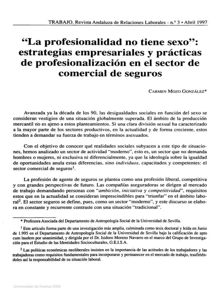 La Profesionalidad No Tiene Sexo