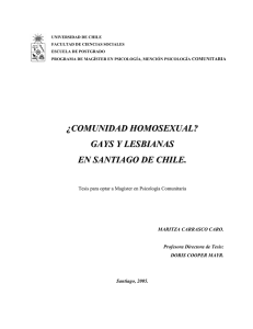 Gays y lesbianas en Santiago de Chile. Maritza
