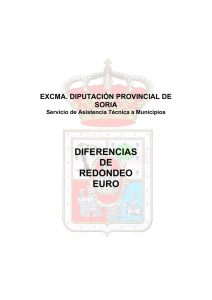 diferencias de redondeo euro - Diputación Provincial de Soria
