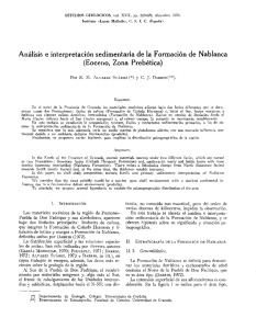 Análisis e interpretación sedimentaria de la Formación de Nablanca