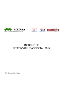 informe de responsabilidad social 2012