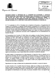 Sesión ordinaria de la Comisión de Economía del Parlamento