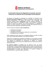 La Evaluación General de diagnóstico de carácter nacional: informe