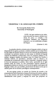 `Celestina` y el lenguaje del cuerpo