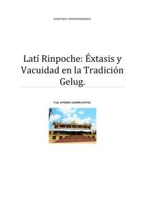 Latí Rinpoche: Éxtasis y Vacuidad en la Tradición Gelug.