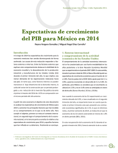Espectativas de crecimiento del PIB para México en 2014 Reyna