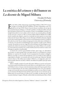 La estética del crimen y del humor en La decente de Miguel Mihura