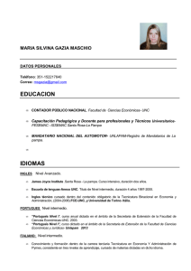 M-Silvina Gazia Maschio-CV - Facultad de Agronomia