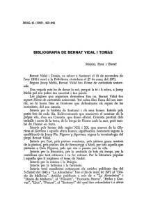 bibliografia de bernat vidal i tomàs - Biblioteca Digital de les Illes
