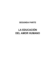 la educación del amor humano