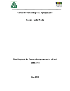 Comité Sectorial Regional Agropecuario Región Huetar Norte Plan