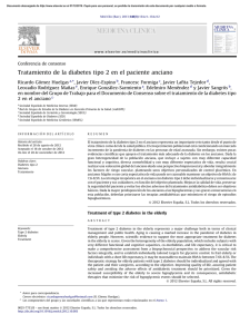 Tratamiento de la diabetes tipo 2 en el paciente anciano