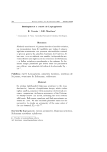 Leptogénesis, asimetrıa bariónica, neutrinos de Majorana