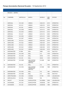 HC Ecuador Complete Civil Aircraft Register16 Sep 2013