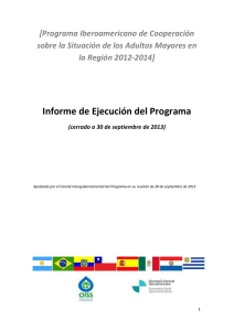 Informe de Ejecución del Programa