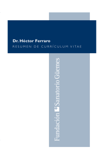 Dr. Héctor Ferraro - Fundación Sanatorio Guemes