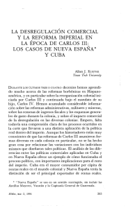 la desregulacion comercial y la reforma imperial en la epoca de