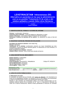 Informe Levetiracetam - Hospital Universitario Central de Asturias