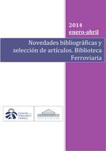 Novedades bibliográficas y selección de artículos. Biblioteca