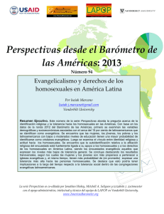 Perspectivas desde el Barómetro de las Américas: 2013