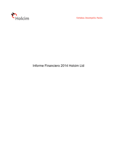 Informe Financiero 2014 Holcim Ltd