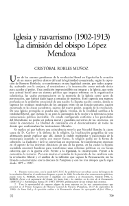 La dimisión del obispo López Mendoza. - Gobierno