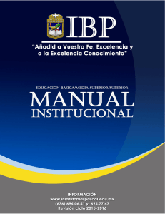 Manual Institucional Ciclo Escolar 2015-2016