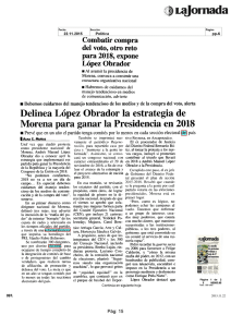 Delinea López Obrador la estrategia de Morena para ganar la