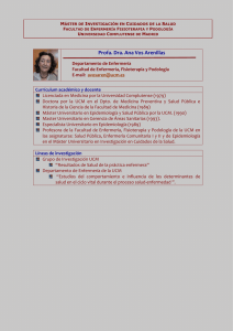 Profa. Dra. Ana Vos Arenillas - Universidad Complutense de Madrid