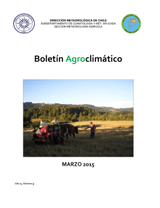 Boletín Agroclimático. Marzo 2015.