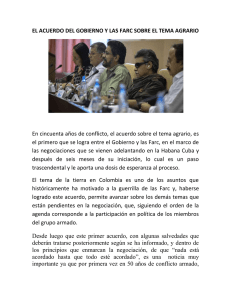 EL ACUERDO DEL GOBIERNO Y LAS FARC SOBRE EL TEMA