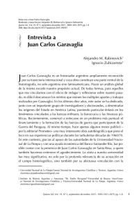 Entrevista a Juan Carlos Garavaglia - Biblioteca