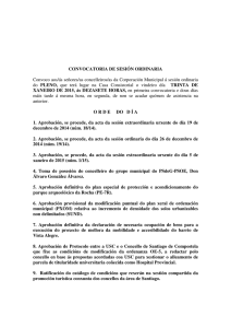 Orde do día do Pleno ordinario do 30-01-2015