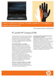 Características Técnicas HP Compaq 6730b