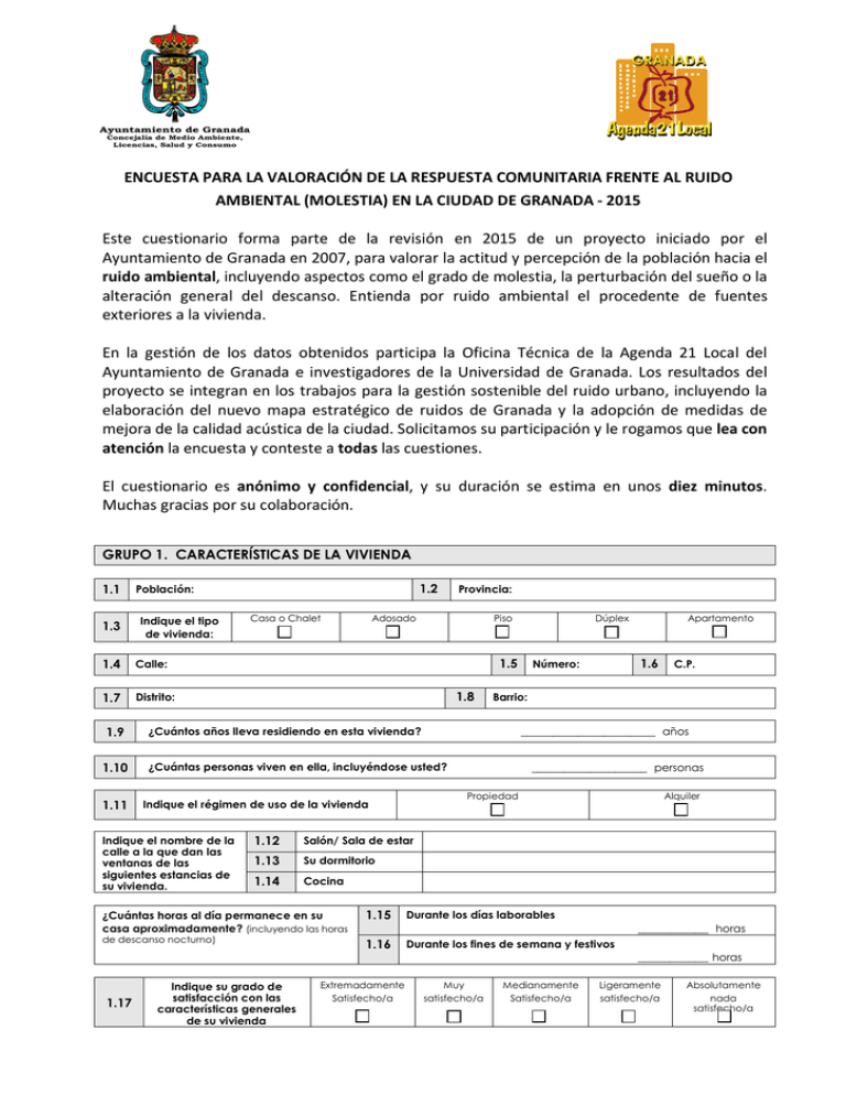 Encuesta MOLESTIA Granada 2015