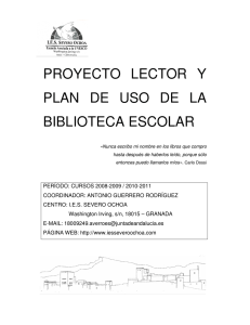 proyecto lector y plan de uso de la biblioteca escolar